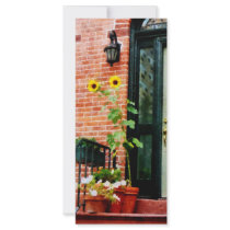 Sunflowers on Stoop Customized Rack Card