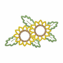 Sunflowers Outline embroidered shirts