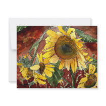 sunflowers painting art gifts invitations