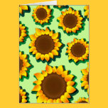 Sunflowers Pattern Background Greeting Card cards