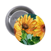 Sunflowers Pinback Button