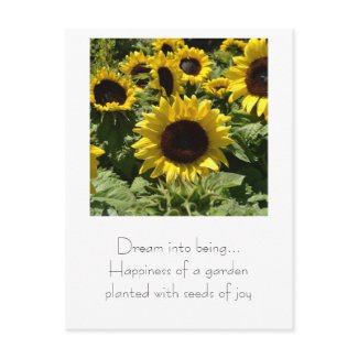 Sunflowers postcard
