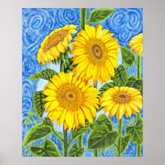 Sunflowers print
