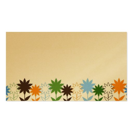 Sunflowers shadows - Customized Business Card (back side)