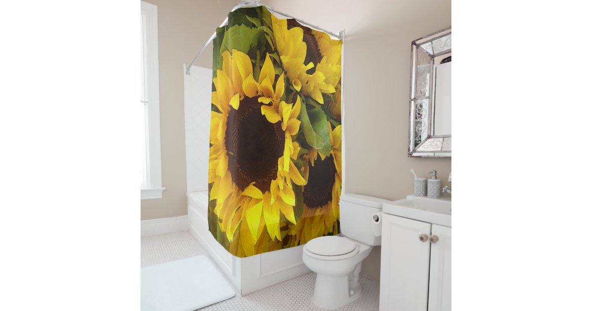 Sunflowers Shower Curtain | Zazzle