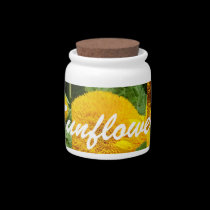 Sunflowers Theme Kitchen gifts Candy Jars Floral candy jars