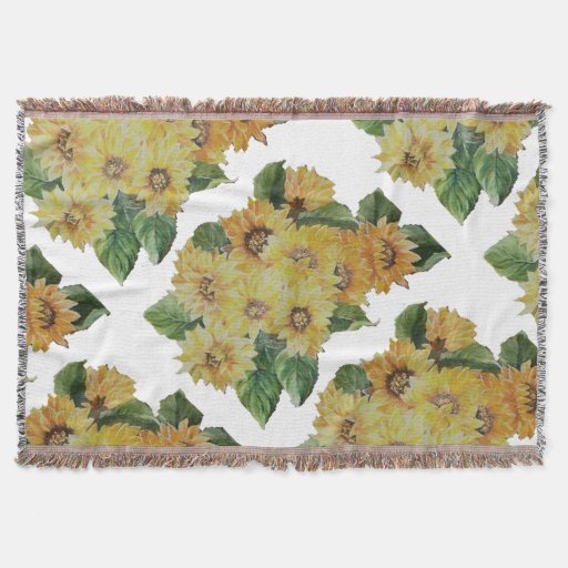 sunflowers throw blanket zazzle sunflowers throw blanket zazzle