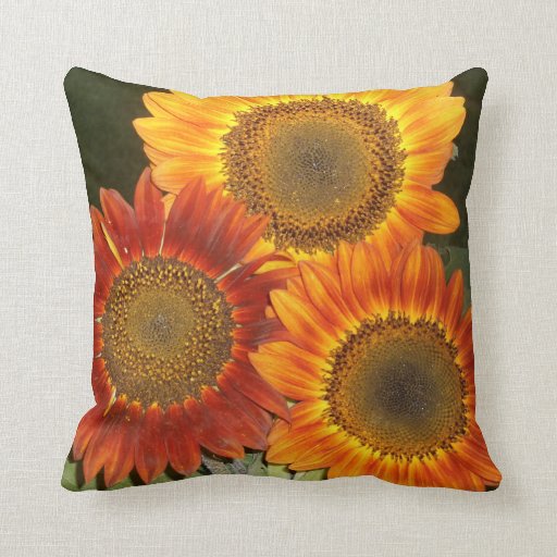 Sunflowers Throw Pillows Zazzle