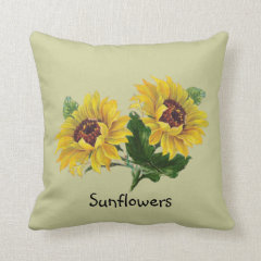 Sunflowers Throw Pillows