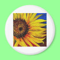 Sunflowers to Warm-up Your Heart! magnets