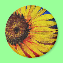 Sunflowers to Warm-up Your Heart! magnets