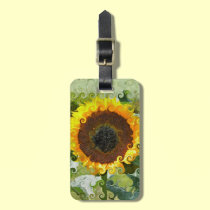 SUNFLOWERS luggage tags