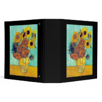 Sunflowers, Van Gogh 3 Ring Binders