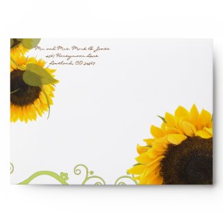 SunFlowers Wedding Envelopes envelope