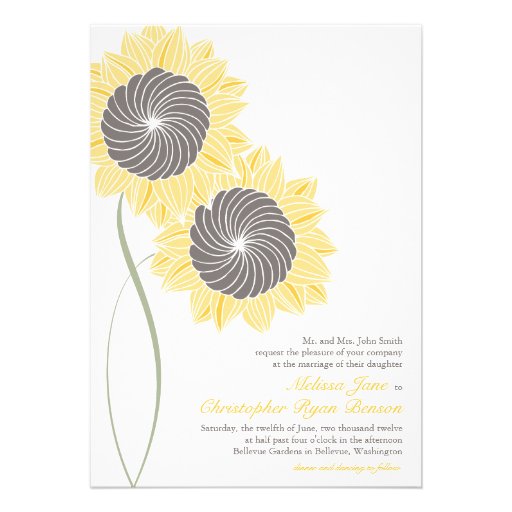 Sunflowers Wedding Invitation