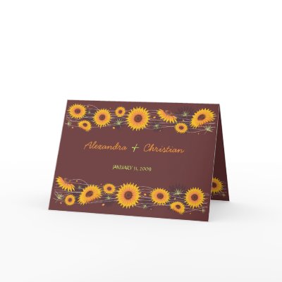 Sunflowers Wedding Invitation Announcement Card 2