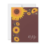 Sunflowers Wedding Invitation RSVP Card