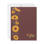Sunflowers Wedding Invitation RSVP Card
