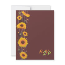 Sunflowers Wedding Invitation RSVP Card