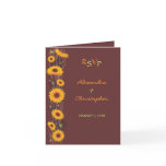 Sunflowers Wedding Invitation RSVP Card 2