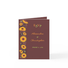 Sunflowers Wedding Invitation RSVP Card 2 card