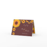 Sunflowers Wedding Invitation RSVP Folded Cards