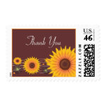 Sunflowers Wedding Invitation Thank You Stamp