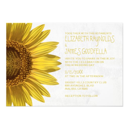 Sunflowers Wedding Invitations