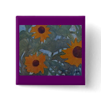 Sunflowers - Women's Pin buttons by seapearls Sunflowers - Women's Pin buttons