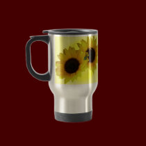 SunflowerTravel Mug Cheerful Yellow Sunflower Mugs