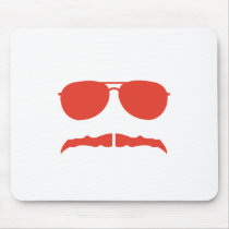 sunglasses and 'stache mouse pads
