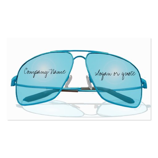 Sunglasses Business Card (back side)