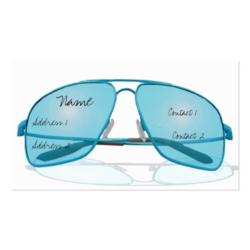 Sunglasses Business Card (front side)