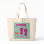 Sunglasses, Flip Flops &amp; Crab Beach Bag