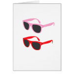 Sunglasses in Pink and Red Card