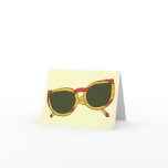 Sunglasses in yellow and red Note Cards cards