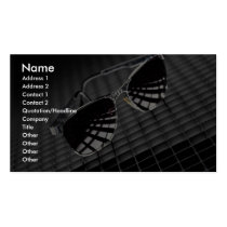 Sunglasses on grid background business cards
