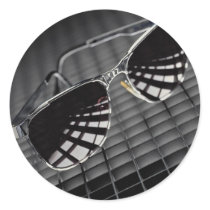 Sunglasses on grid background stickers