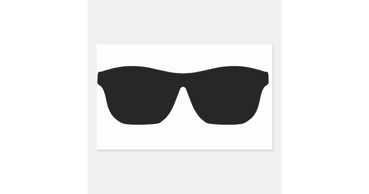 Sunglasses Rectangular Sticker Zazzle