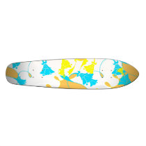 Sunkissed Flowers - White Custom Skate Board
