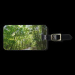 Sunlight on Wooded Path Luggage Tag