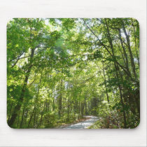 Sunlight on Wooded Path Mousepad