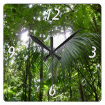 Sunlight Through Rain Forest Canopy Wall Clock