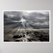 Sunlight thru the Clouds Poster