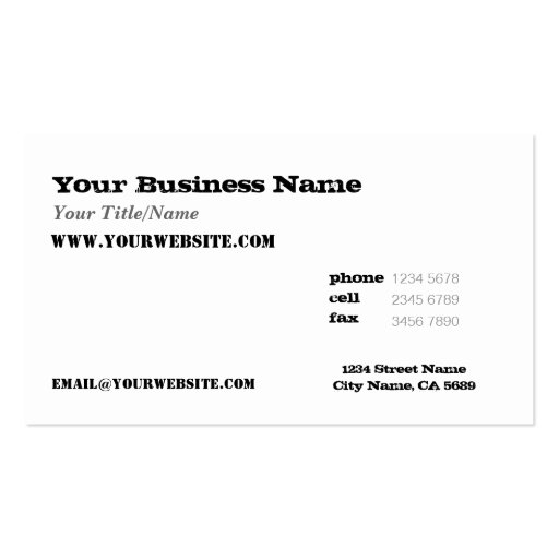 Sunlight Tree Black and White Photography Business Card Template (back side)