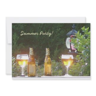 Sunlit beer party invitation invitation