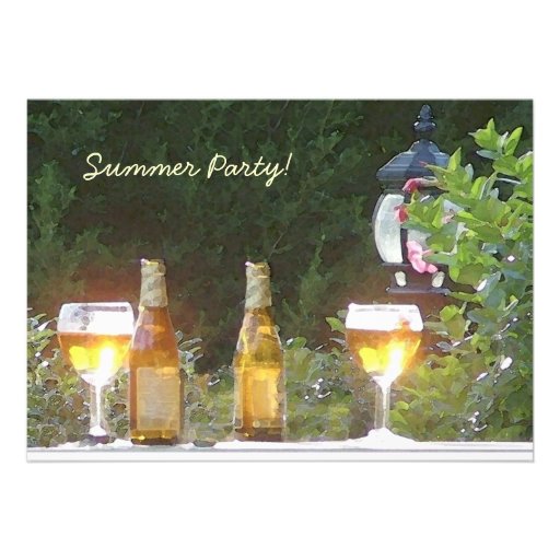Sunlit beer party invitation