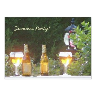 Sunlit beer party invitation