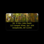 Sunlit Fall Forest Address Label