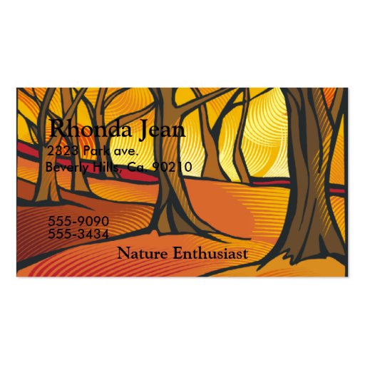 Sunlit Forest Set Business Card (front side)